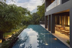 Dine by the poolside – The Roseate Ganges, Rishikesh